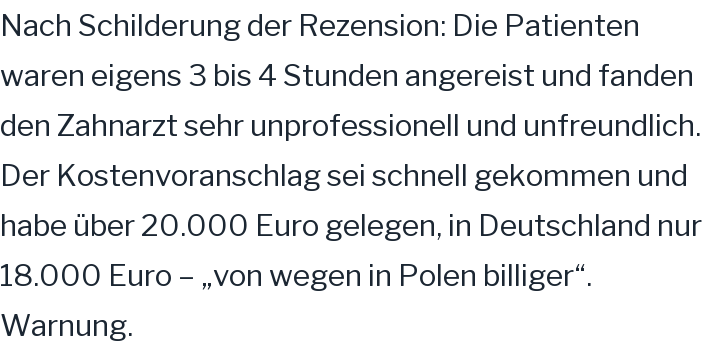 Google-Rezension, 1 von 5 Sternen