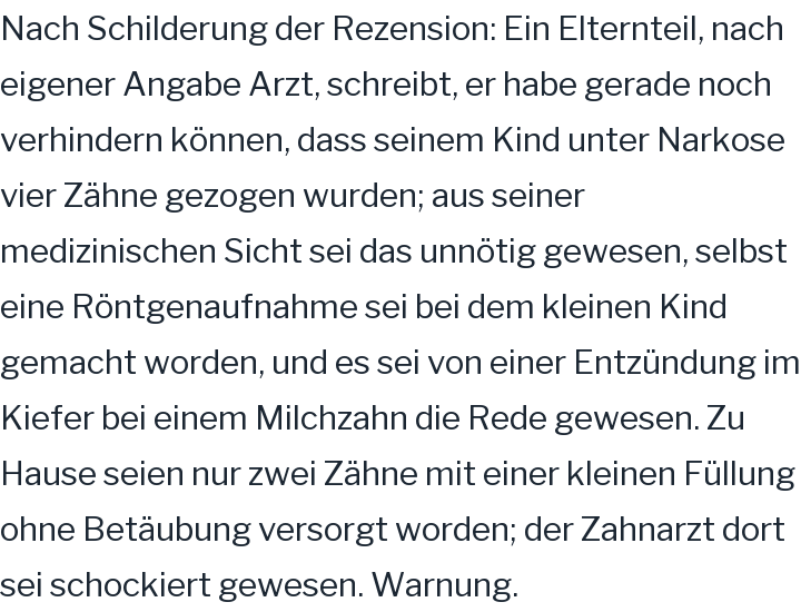 Google-Rezension, 1 von 5 Sternen