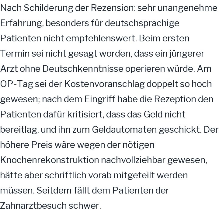Google-Rezension, 1 von 5 Sternen