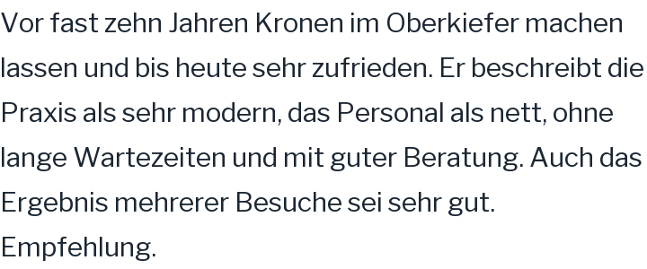 Google-Rezension, 5 von 5 Sternen